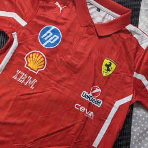ferrari hp 2025 team polo red