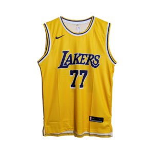 lakers luka dončić doncic 77 yellow nba jersey
