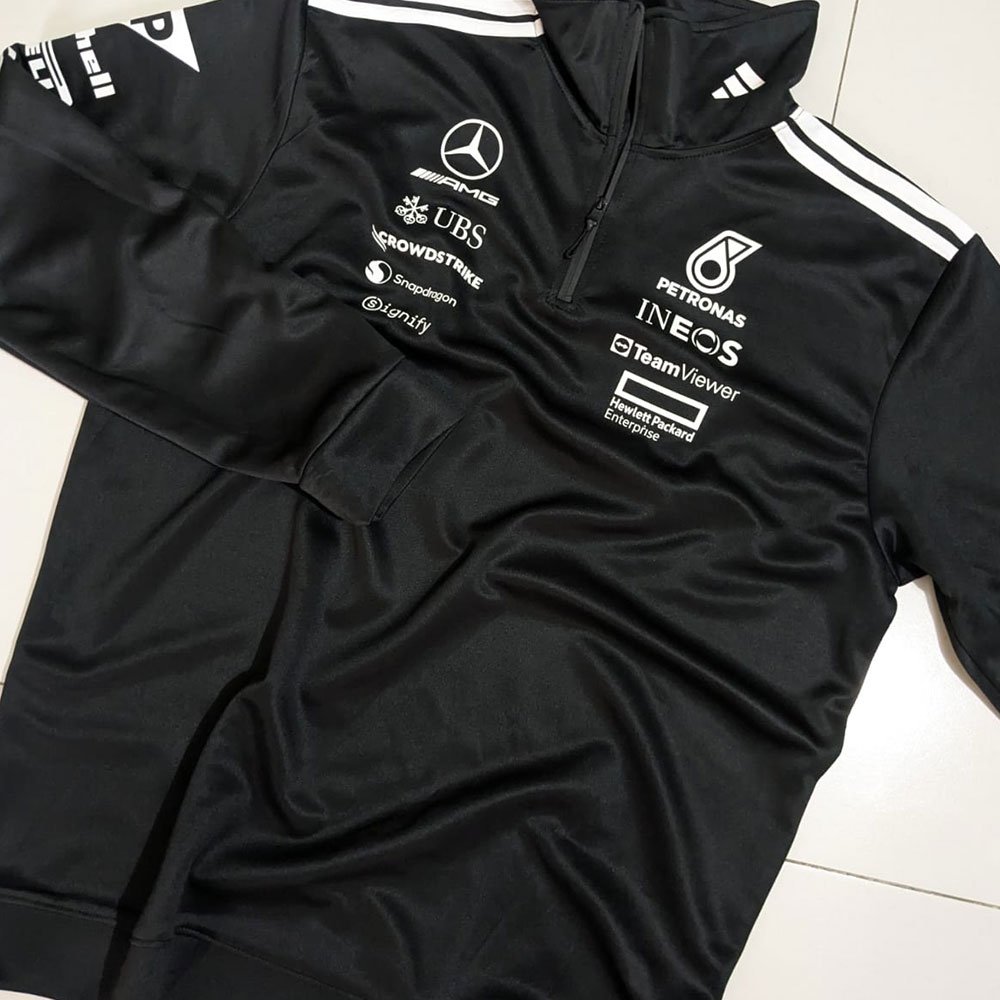mercedes amg petronas f1 2025 team 1/4 zip sweat mercedes amg petronas f1 2025 team 1/4 zip sweat