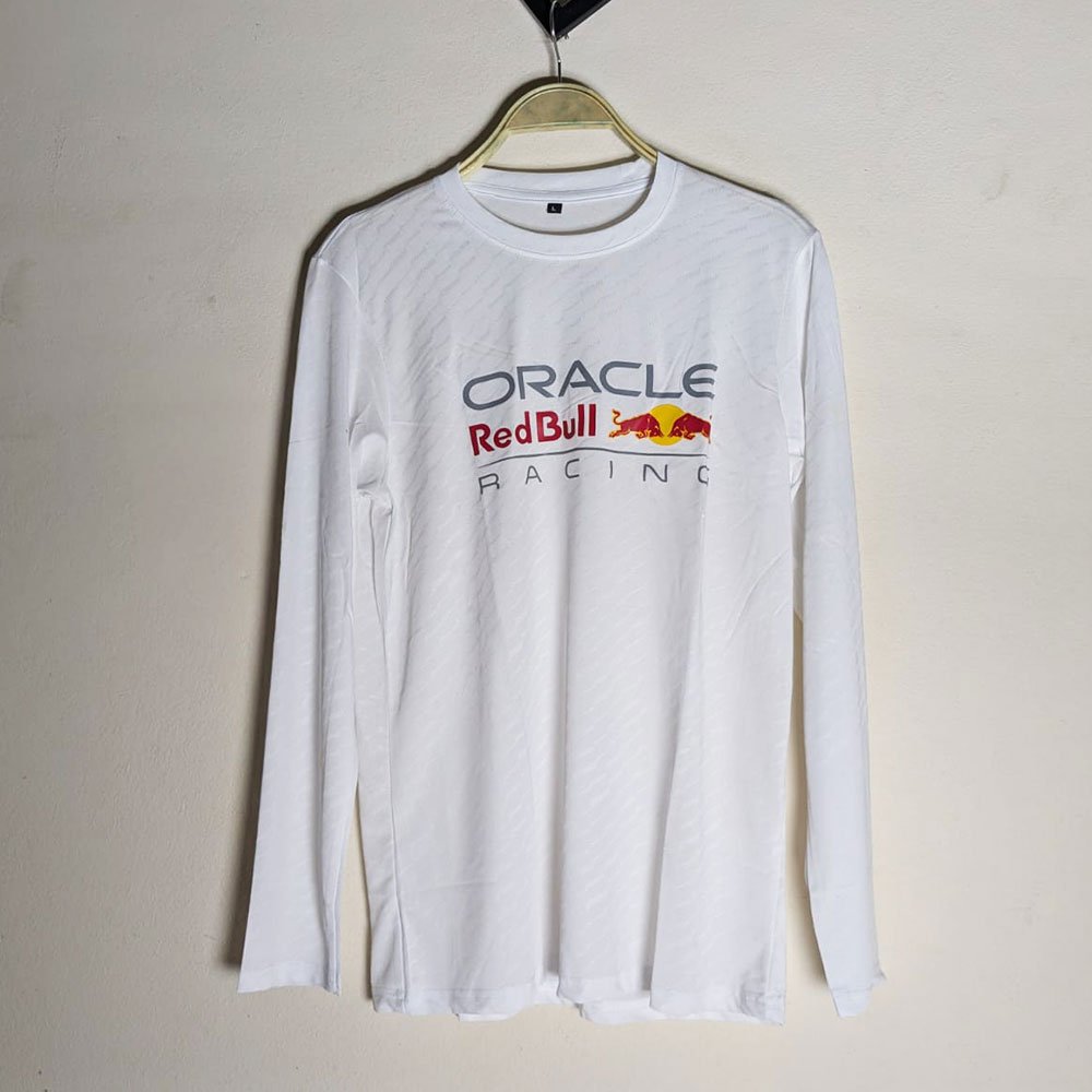 red bull black & white jacquard full sleeve t shirt red bull black & white jacquard full sleeve t shirt