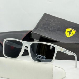 Home ray ban × ferrari white polarized square sunglasses white