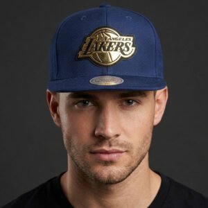 Home los angeles lakers navy & gold tech patch snapback